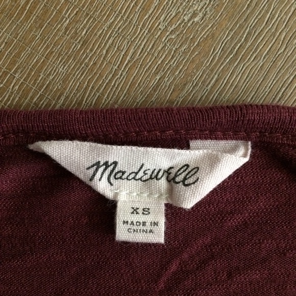 Madewell Women's Red Anthem Long-sleeve tee xs - Picture 7 of 8